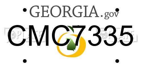 CMC7335 Georgia License Plate