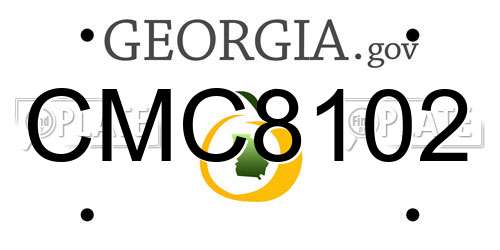 CMC8102 Georgia License Plate