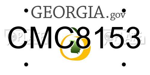 CMC8153 Georgia License Plate
