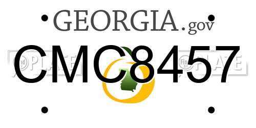 CMC8457 Georgia License Plate