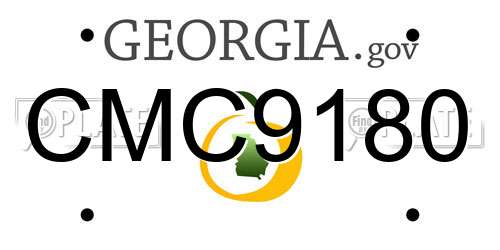 CMC9180 Georgia License Plate