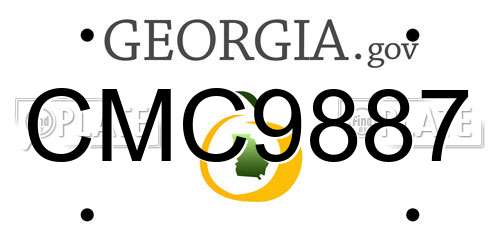 CMC9887 Georgia License Plate
