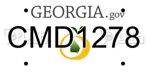 CMD1278 Georgia License Plate