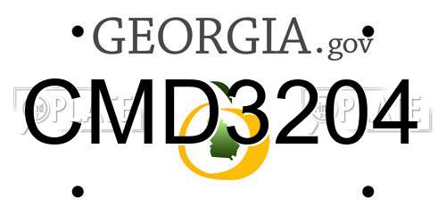 CMD3204 Georgia License Plate