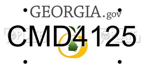 CMD4125 Georgia License Plate