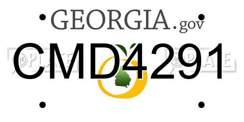 CMD4291 Georgia License Plate