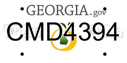 CMD4394 Georgia License Plate