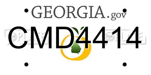 CMD4414 Georgia License Plate