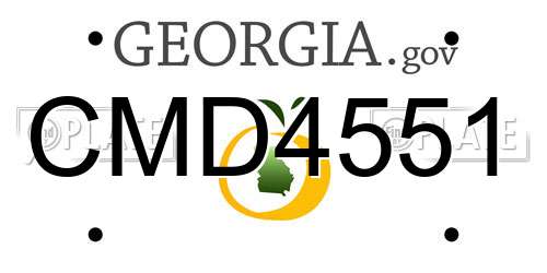 CMD4551 Georgia License Plate