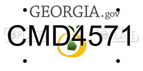 CMD4571 Georgia License Plate