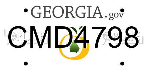CMD4798 Georgia License Plate