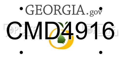 CMD4916 Georgia License Plate