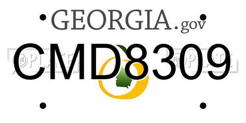 CMD8309 Georgia License Plate