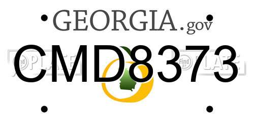 CMD8373 Georgia License Plate