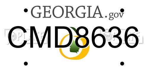 CMD8636 Georgia License Plate
