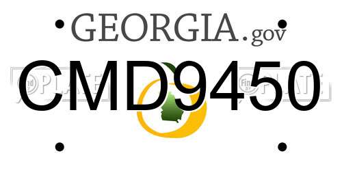 CMD9450 Georgia License Plate