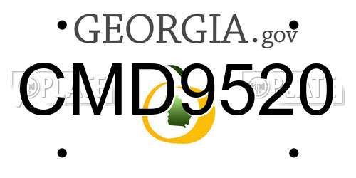 CMD9520 Georgia License Plate