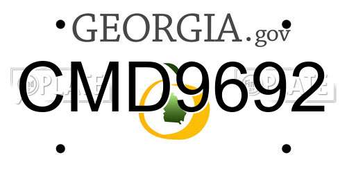 CMD9692 Georgia License Plate