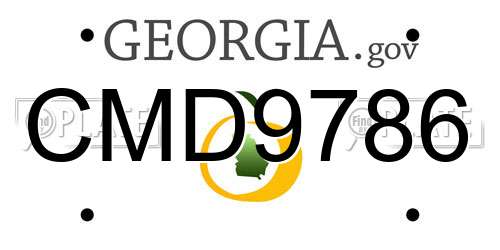 CMD9786 Georgia License Plate