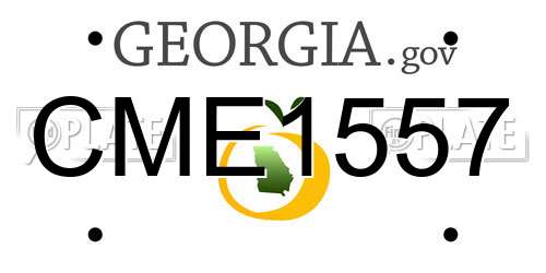 CME1557 Georgia License Plate