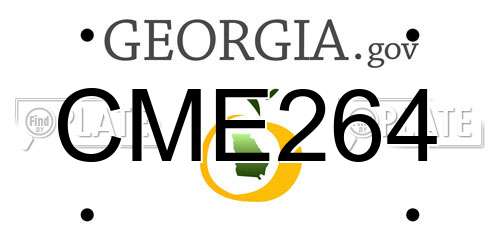 CME264 Georgia License Plate