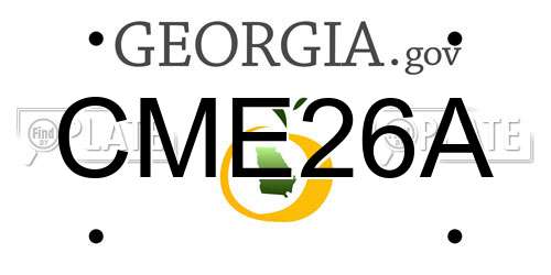 CME26A Georgia License Plate