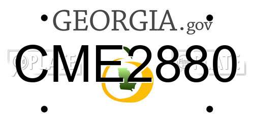 CME2880 Georgia License Plate