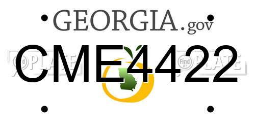 CME4422 Georgia License Plate