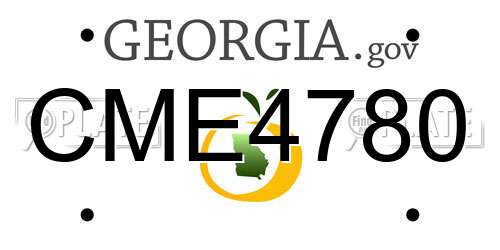 CME4780 Georgia License Plate