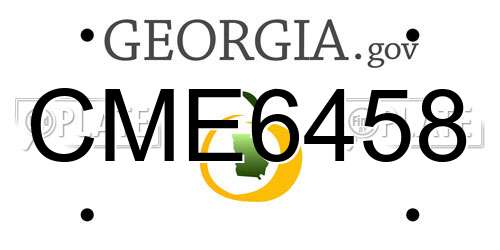 CME6458 Georgia License Plate