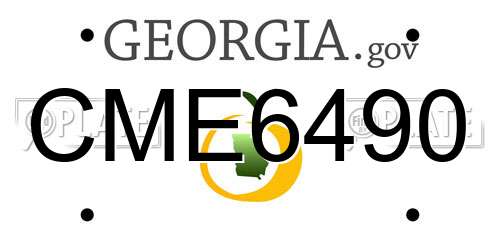 CME6490 Georgia License Plate