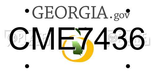 CME7436 Georgia License Plate
