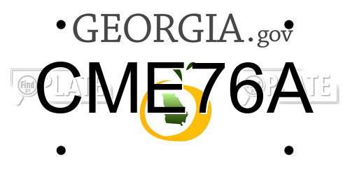 CME76A Georgia License Plate