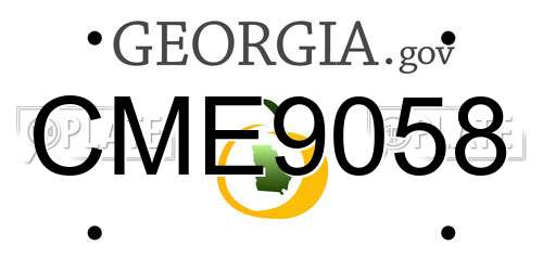 CME9058 Georgia License Plate