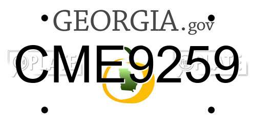 CME9259 Georgia License Plate