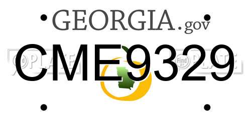 CME9329 Georgia License Plate