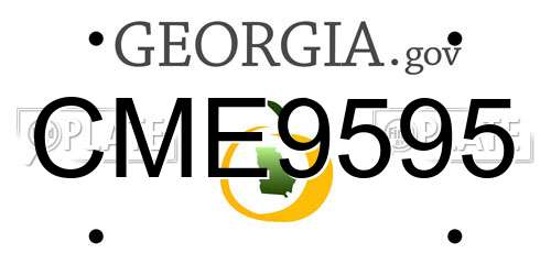 CME9595 Georgia License Plate