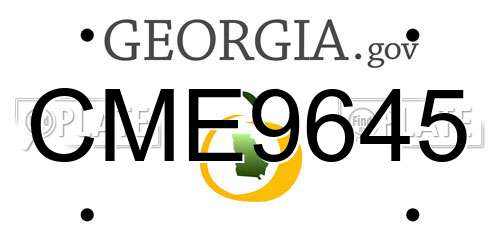 CME9645 Georgia License Plate