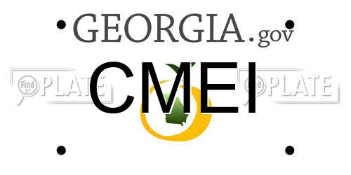 CMEI Georgia License Plate