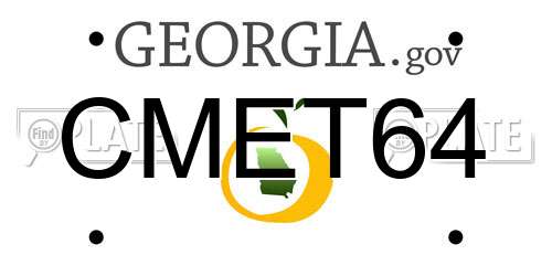 CMET64 Georgia License Plate