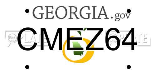CMEZ64 Georgia License Plate
