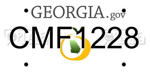 CMF1228 Georgia License Plate