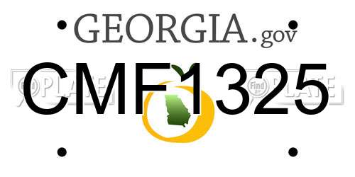 CMF1325 Georgia License Plate