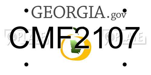 CMF2107 Georgia License Plate