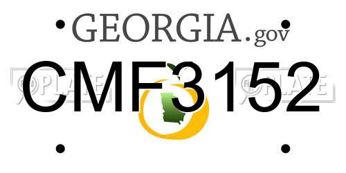CMF3152 Georgia License Plate