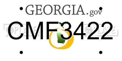 CMF3422 Georgia License Plate