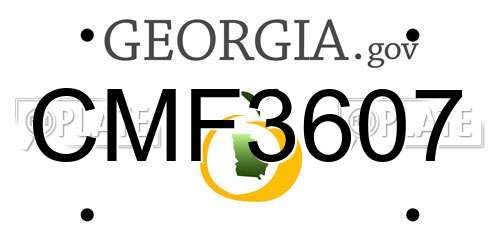 CMF3607 Georgia License Plate