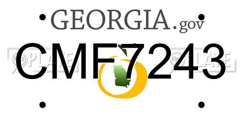 CMF7243 Georgia License Plate