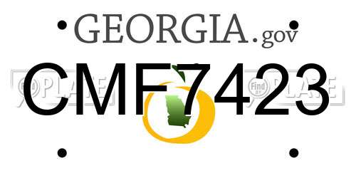 CMF7423 Georgia License Plate