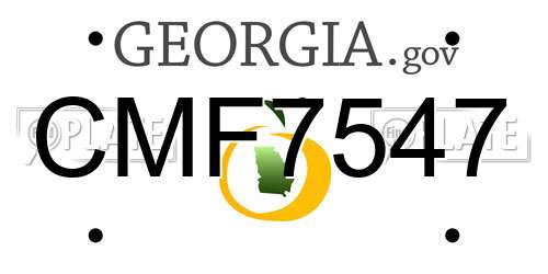 CMF7547 Georgia License Plate